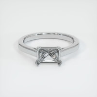 14K White Gold Solitaire Ring Setting Image