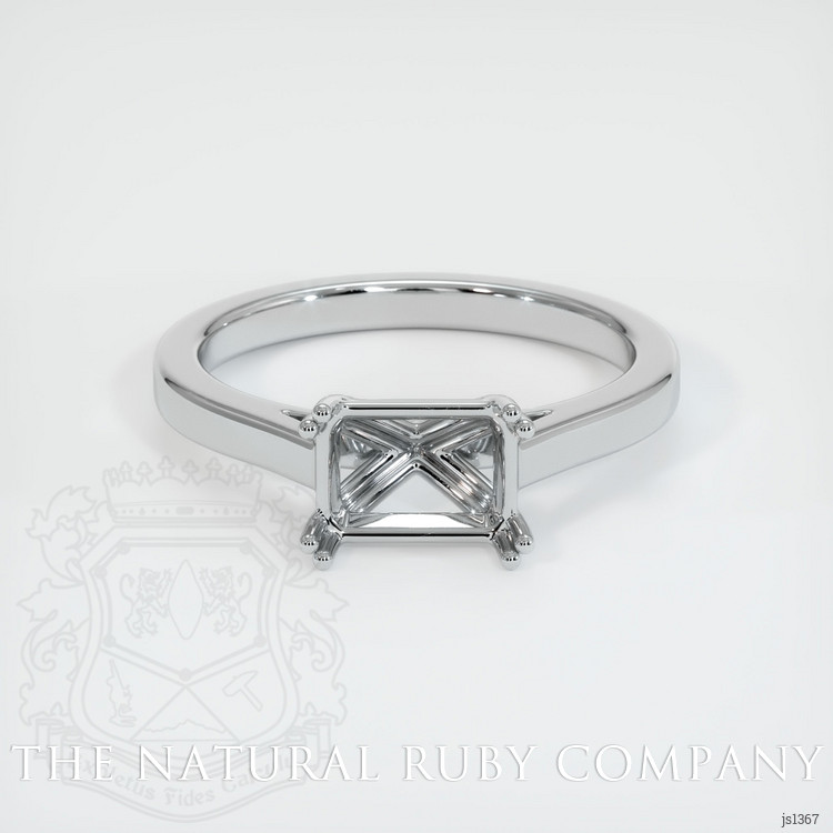 14K White Gold Solitaire Ring Setting