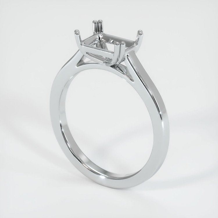18K White Gold Solitaire Ring Setting