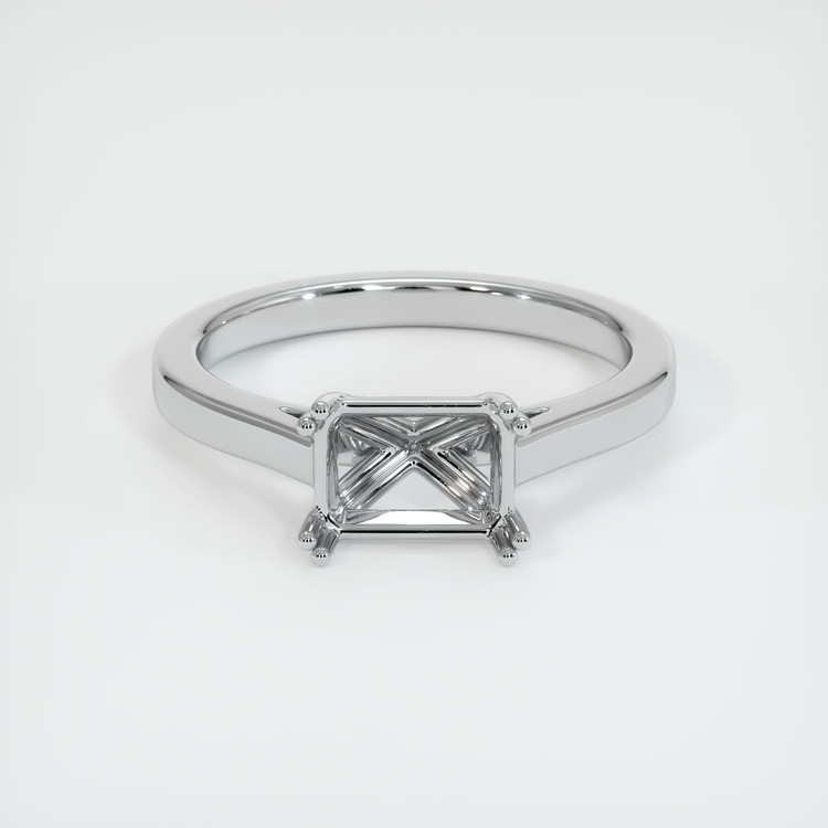 18K White Gold Solitaire Ring Setting