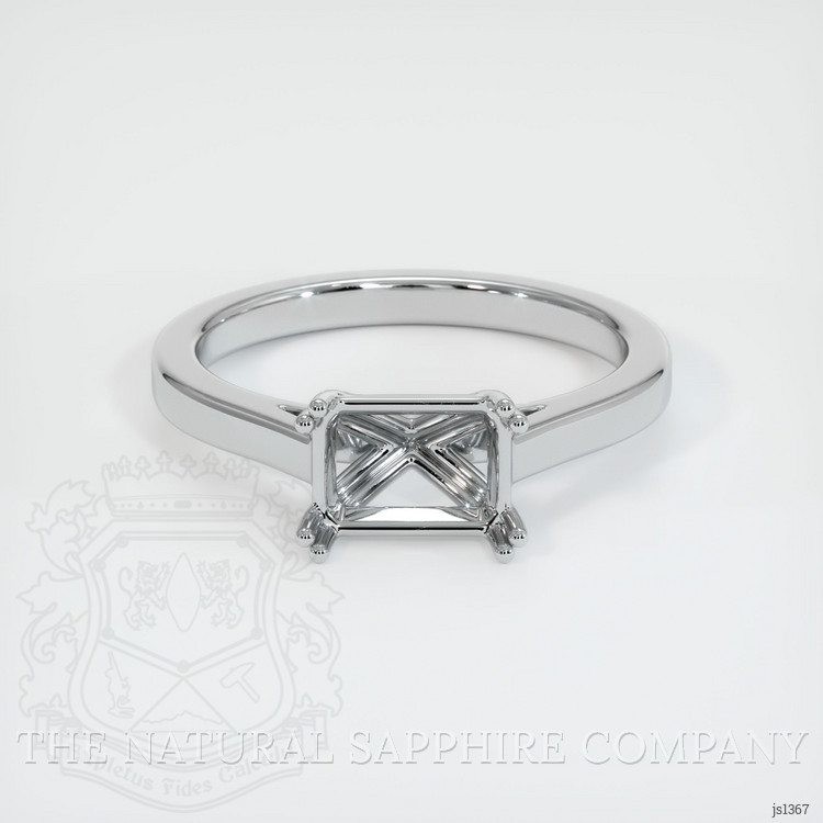 18K White Gold Solitaire Ring Setting