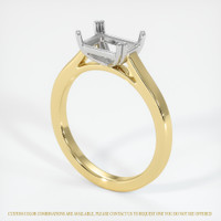 14K White & Yellow Solitaire Ring Setting Video