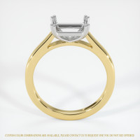 14K White & Yellow Solitaire Ring Setting Image