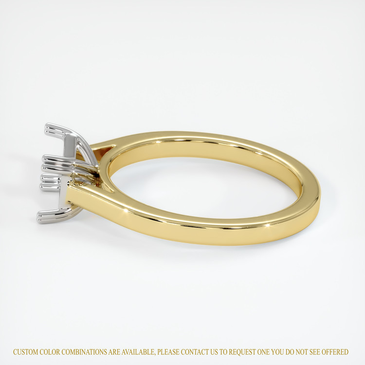 18K White & Yellow Solitaire Ring Setting