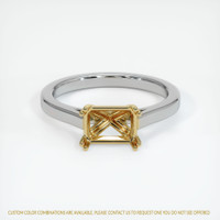 14K Yellow & White Solitaire Ring Setting Image