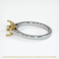 14K Yellow & White Solitaire Ring Setting Image