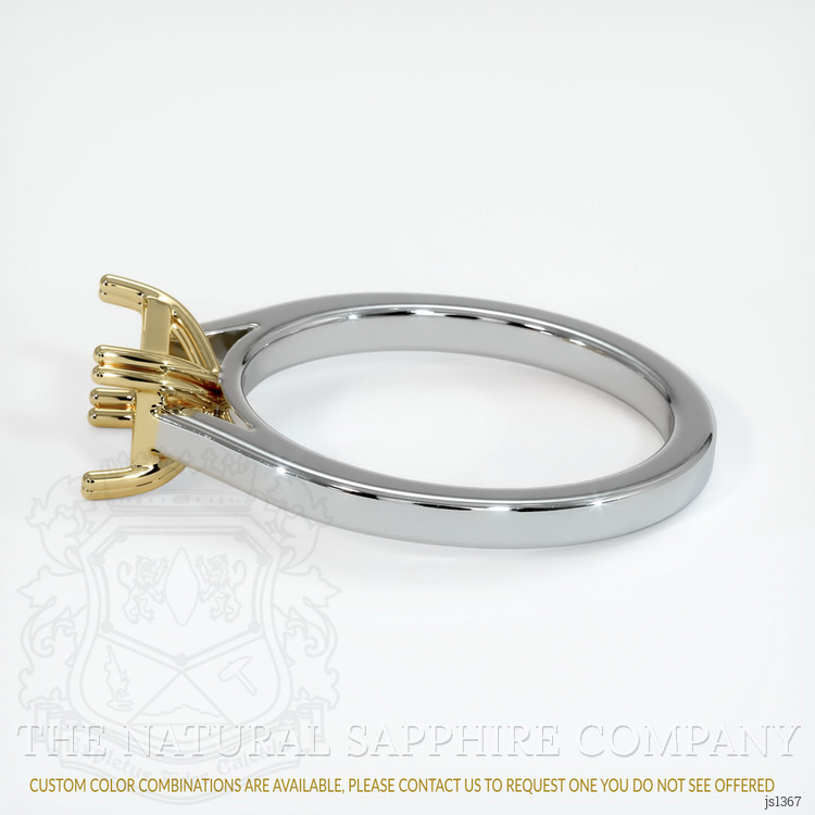 14K Yellow & White Solitaire Ring Setting