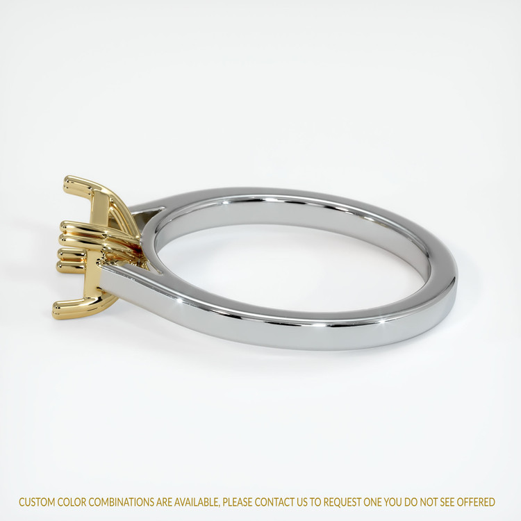 14K Yellow & White Solitaire Ring Setting