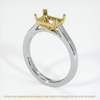 18K Yellow & White Solitaire Ring Setting Video