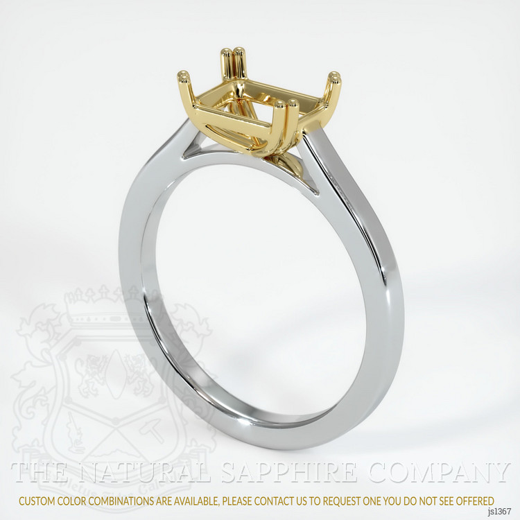 18K Yellow & White Solitaire Ring Setting