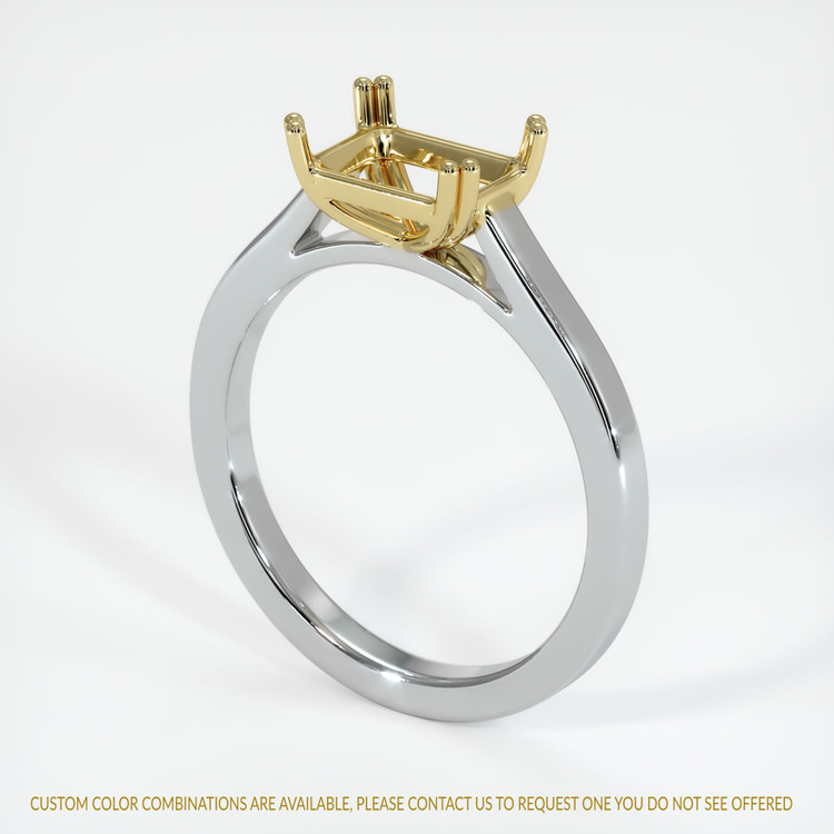 18K Yellow & White Solitaire Ring Setting