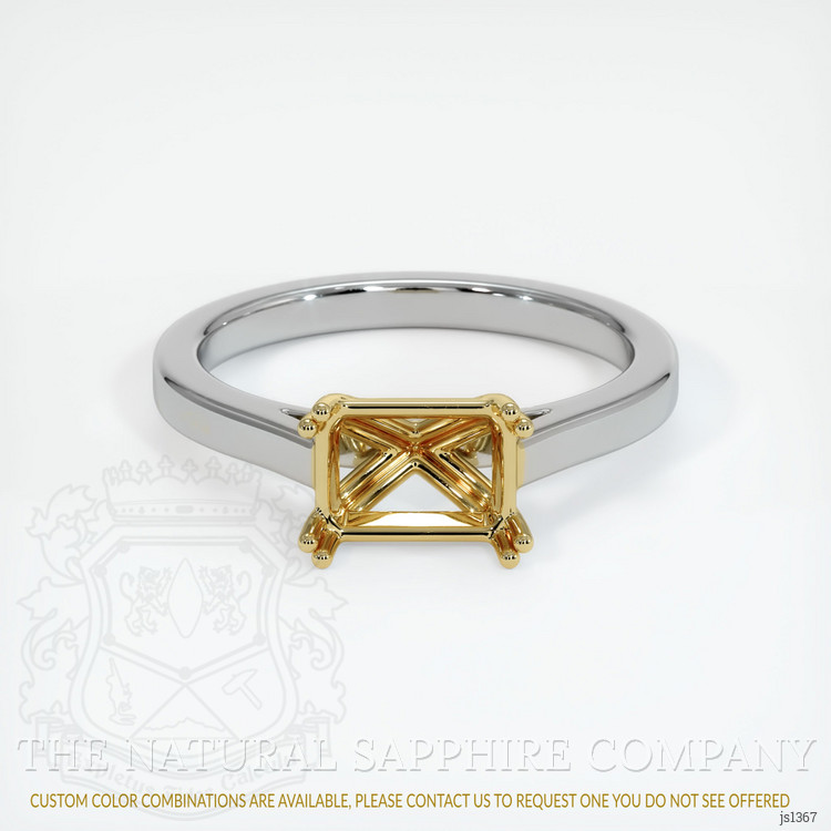 18K Yellow & White Solitaire Ring Setting