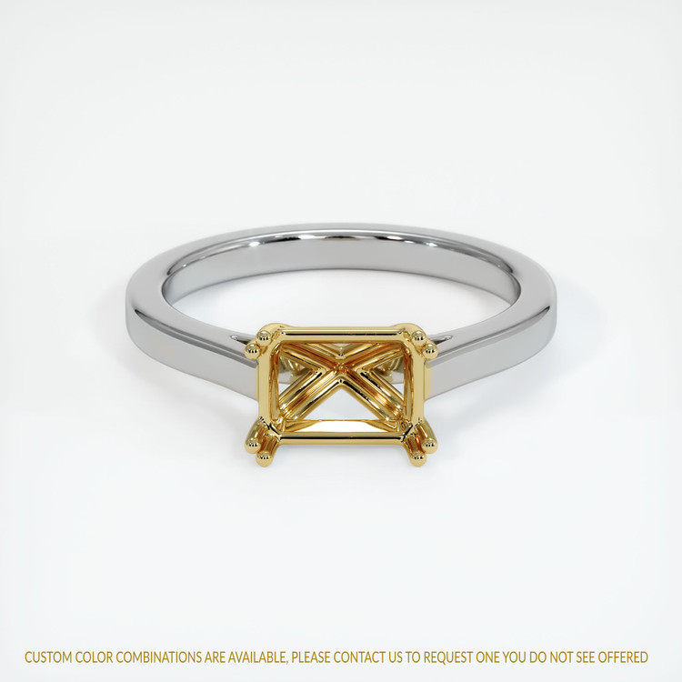 18K Yellow & White Solitaire Ring Setting