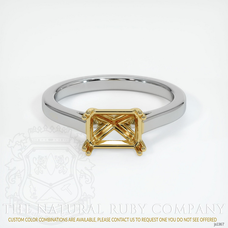 18K Yellow & White Solitaire Ring Setting