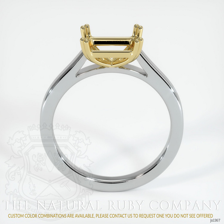 18K Yellow & White Solitaire Ring Setting