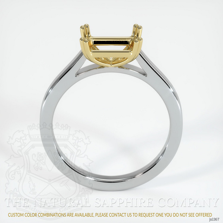 18K Yellow & White Solitaire Ring Setting
