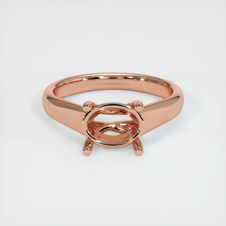 14K Rose Gold Solitaire Ring Setting