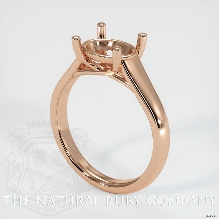 18K Rose Gold Solitaire Ring Setting