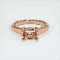 18K Rose Gold Solitaire Ring Setting Image