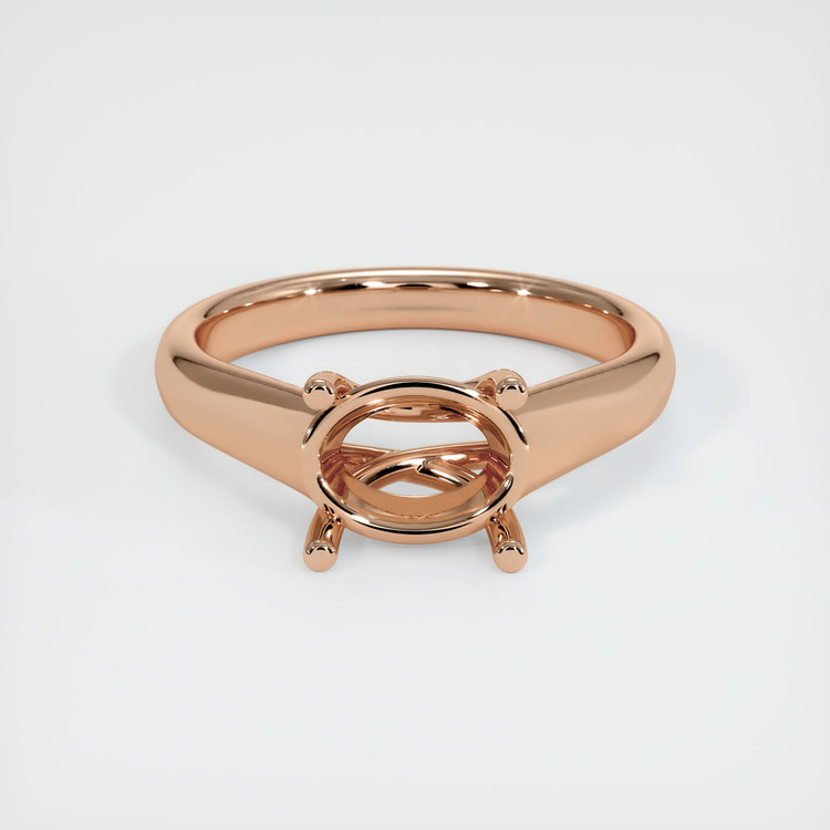 18K Rose Gold Solitaire Ring Setting