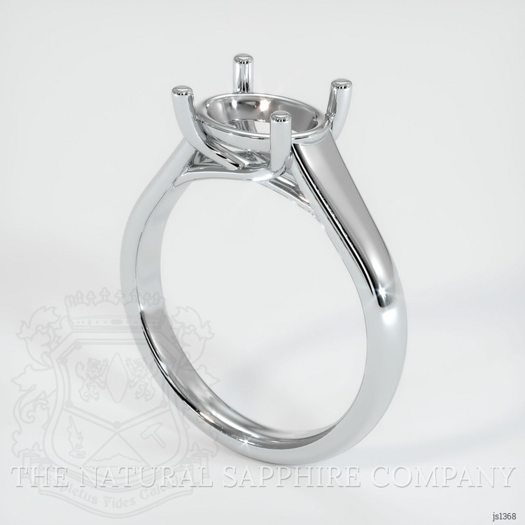 14K White Gold Solitaire Ring Setting