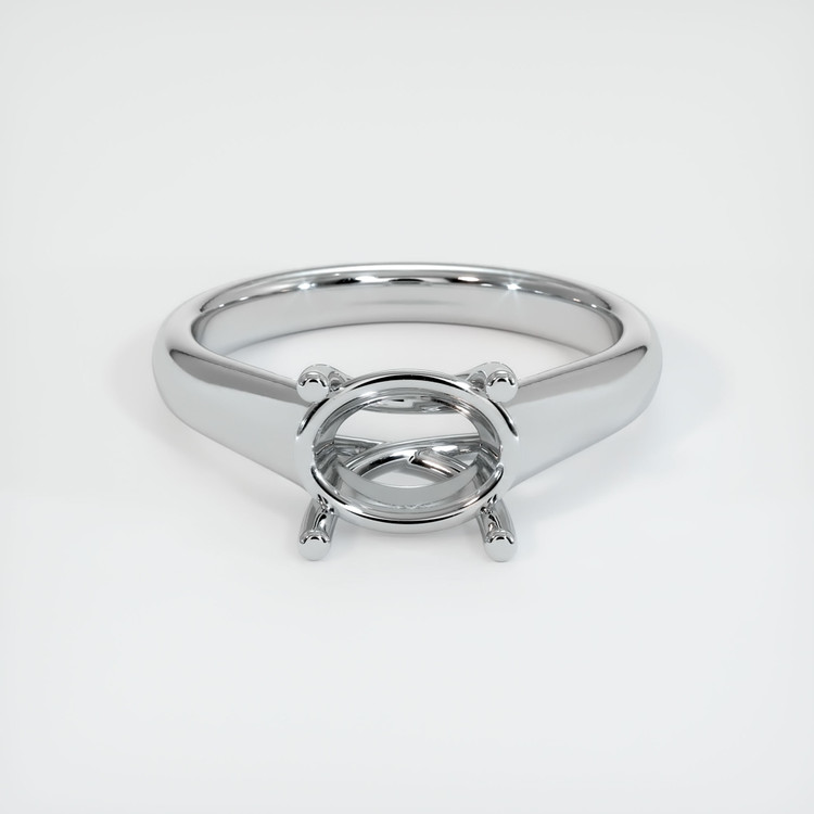 14K White Gold Solitaire Ring Setting
