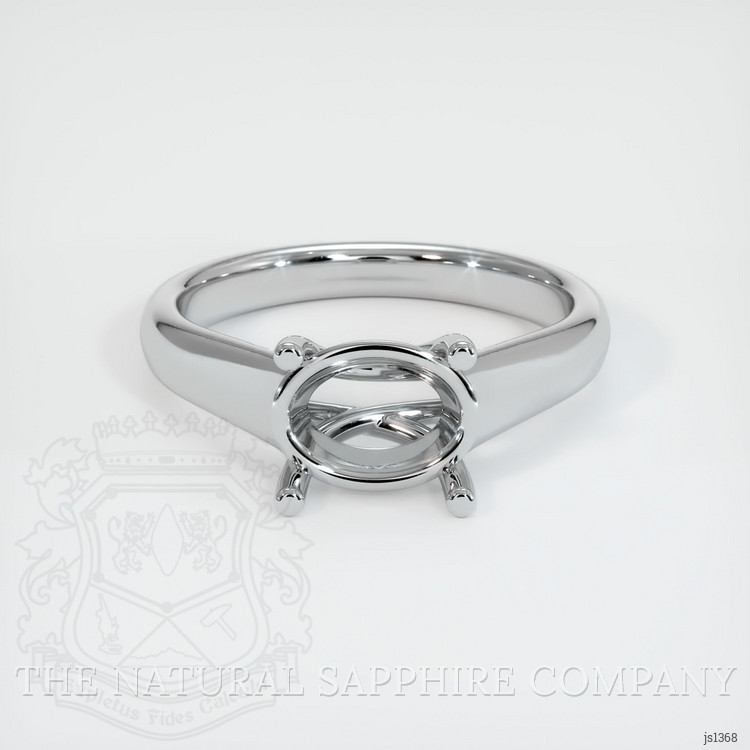 14K White Gold Solitaire Ring Setting