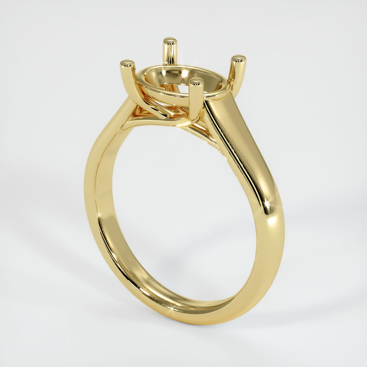 18K Yellow Gold Solitaire Ring Setting