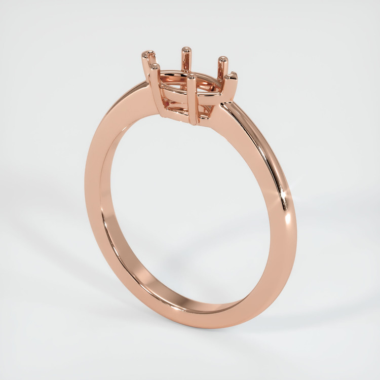 14K Rose Gold Solitaire Ring Setting