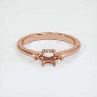 14K Rose Gold Solitaire Ring Setting Image