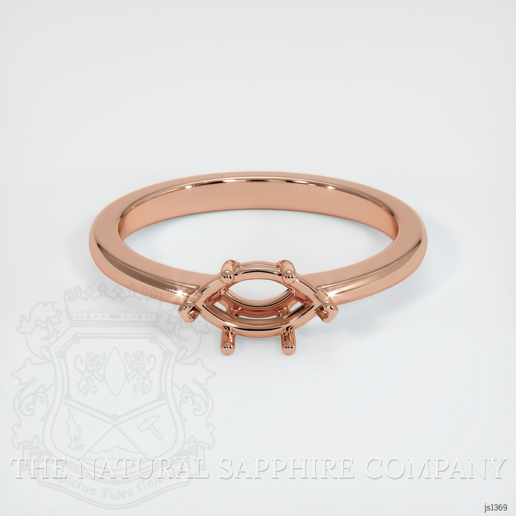 14K Rose Gold Solitaire Ring Setting