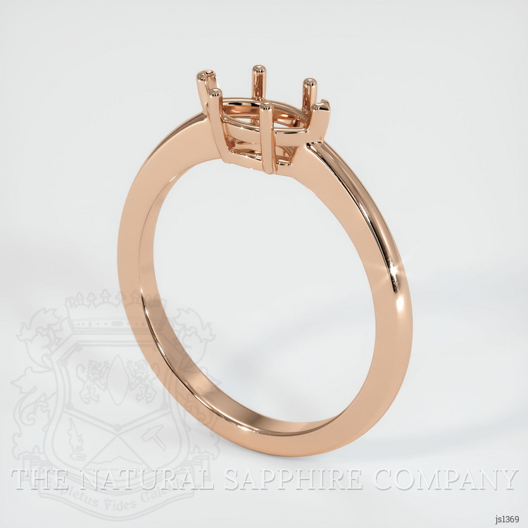 18K Rose Gold Solitaire Ring Setting