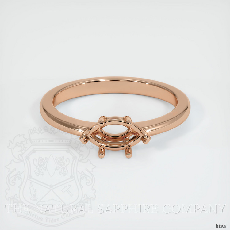 18K Rose Gold Solitaire Ring Setting