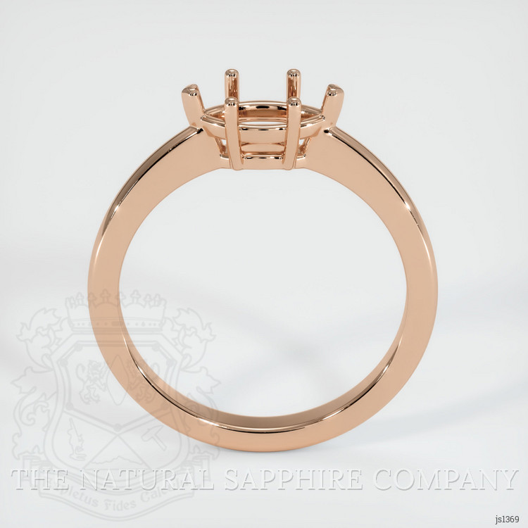 18K Rose Gold Solitaire Ring Setting