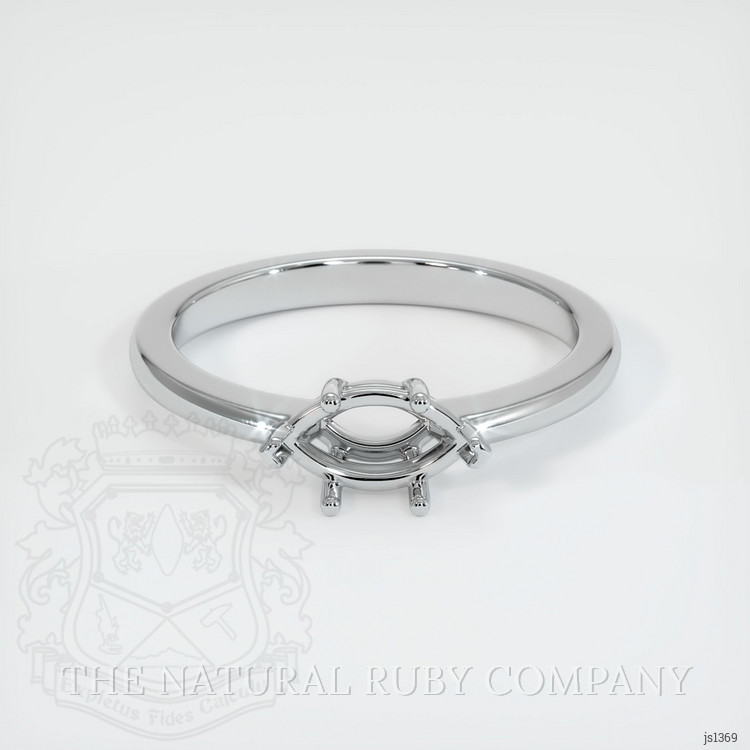 10K White Gold Solitaire Ring Setting