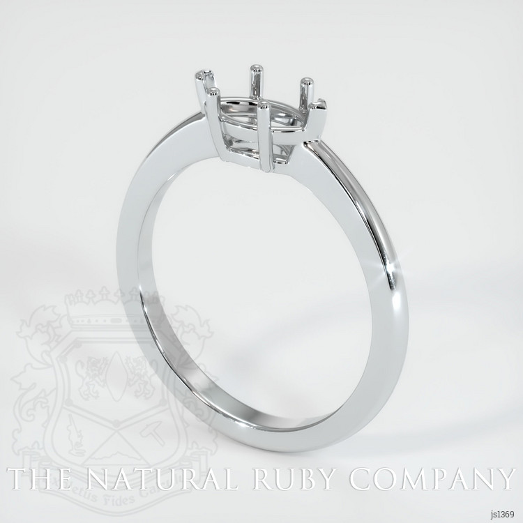 14K White Gold Solitaire Ring Setting