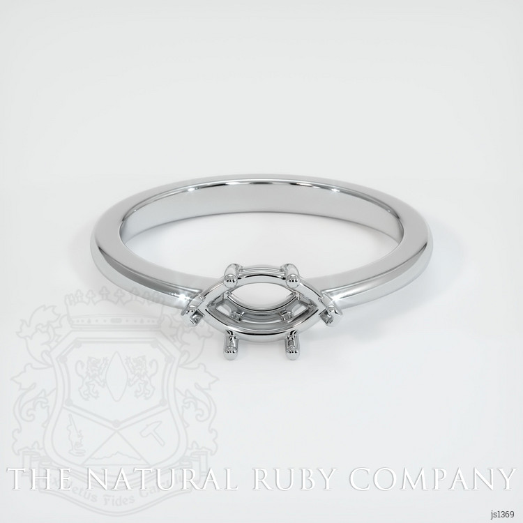 14K White Gold Solitaire Ring Setting