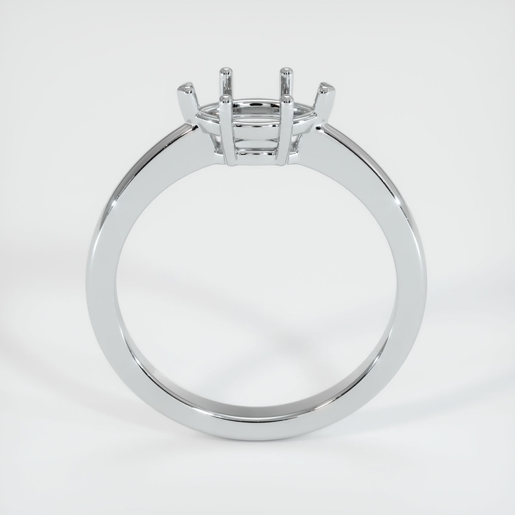 14K White Gold Solitaire Ring Setting