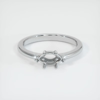 18K White Gold Solitaire Ring Setting Image