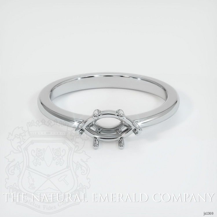 18K White Gold Solitaire Ring Setting