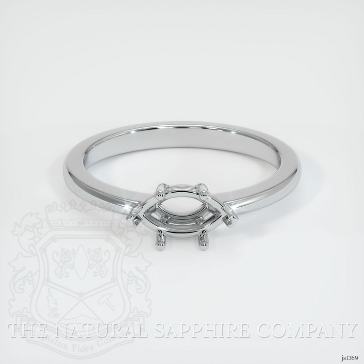 18K White Gold Solitaire Ring Setting