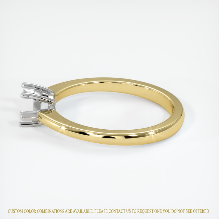 14K White & Yellow Solitaire Ring Setting