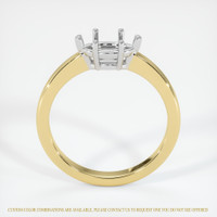 14K White & Yellow Solitaire Ring Setting Image