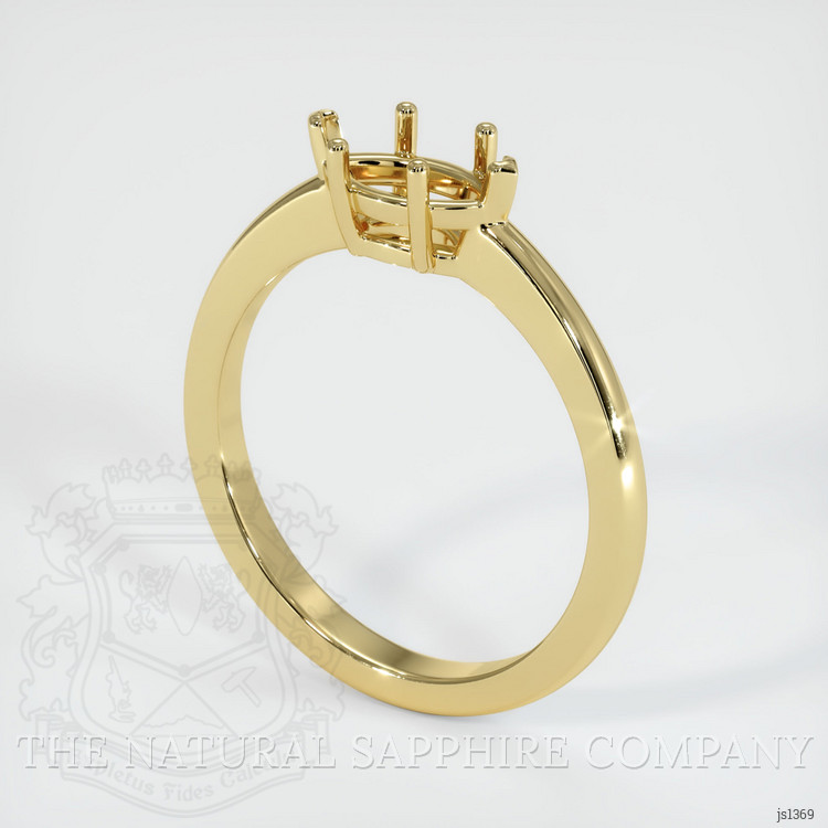 18K Yellow Gold Solitaire Ring Setting