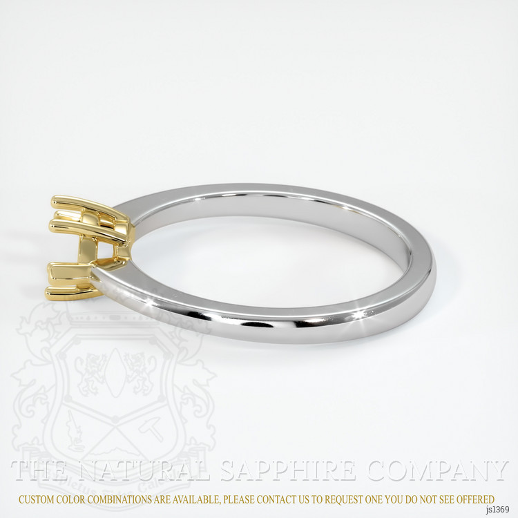 14K Yellow & White Solitaire Ring Setting