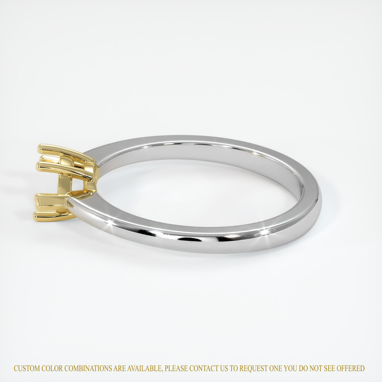 14K Yellow & White Solitaire Ring Setting