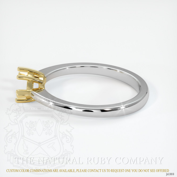 14K Yellow & White Solitaire Ring Setting