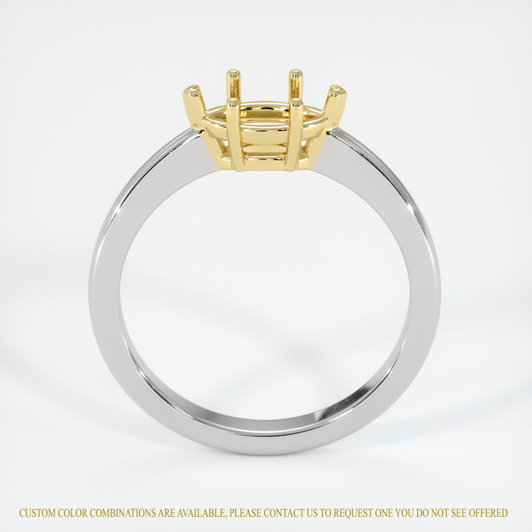 14K Yellow & White Solitaire Ring Setting