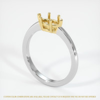 18K Yellow & White Solitaire Ring Setting Video