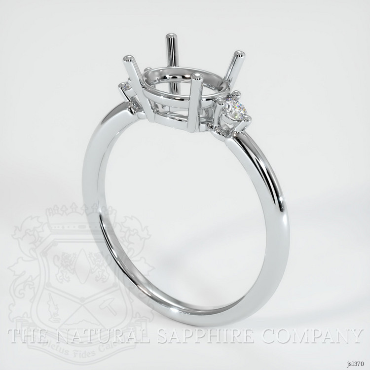 Platinum 950 Three Stone Ring Setting